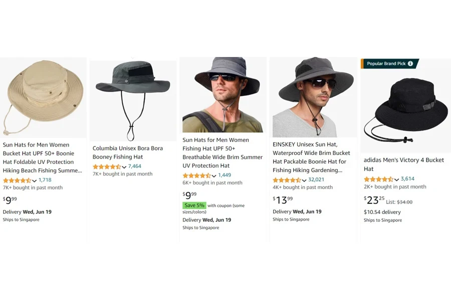 top-selling bucket hats