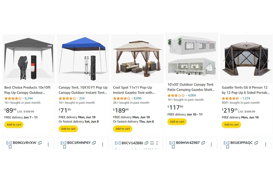 top-selling gazebos