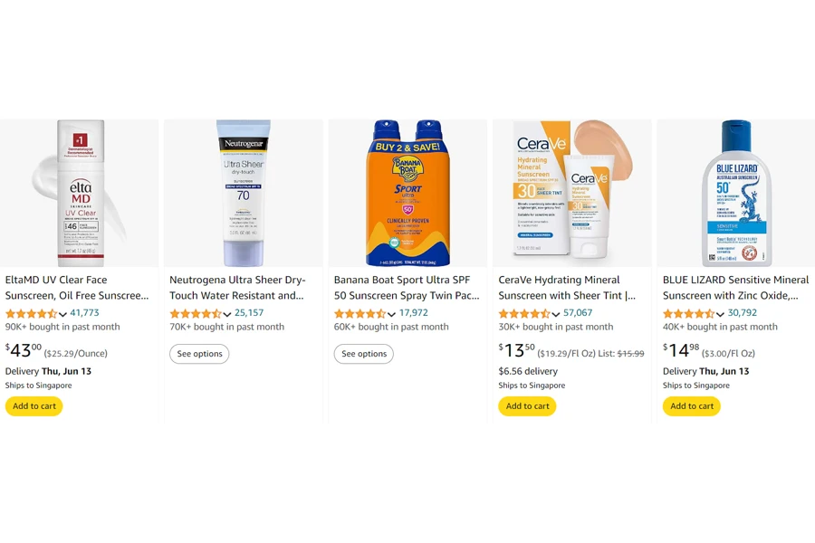 top-selling sunscreens
