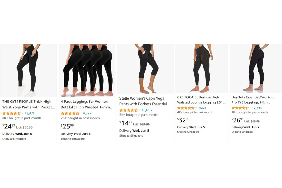top-selling women’s leggings