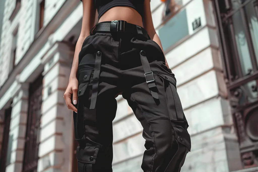 women's black cargo pants