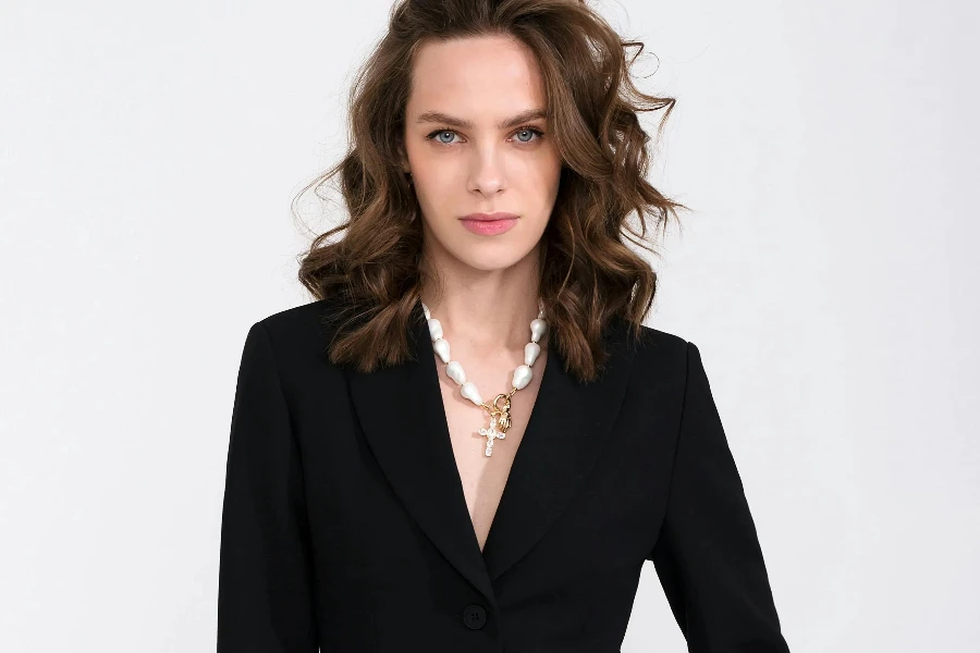 a black blazer