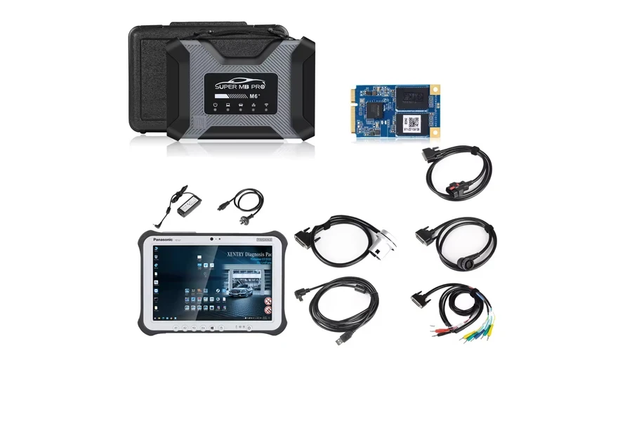 2023 SUPER MB PRO M6+ Full Version DoIP MB Diagnostic Scanner with All Cables Fit for Trucks and Cars with Tablet with SSD 256G