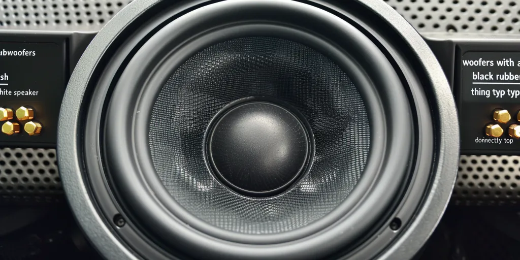 8 inch round subwoofers with a black rubber mesh cone