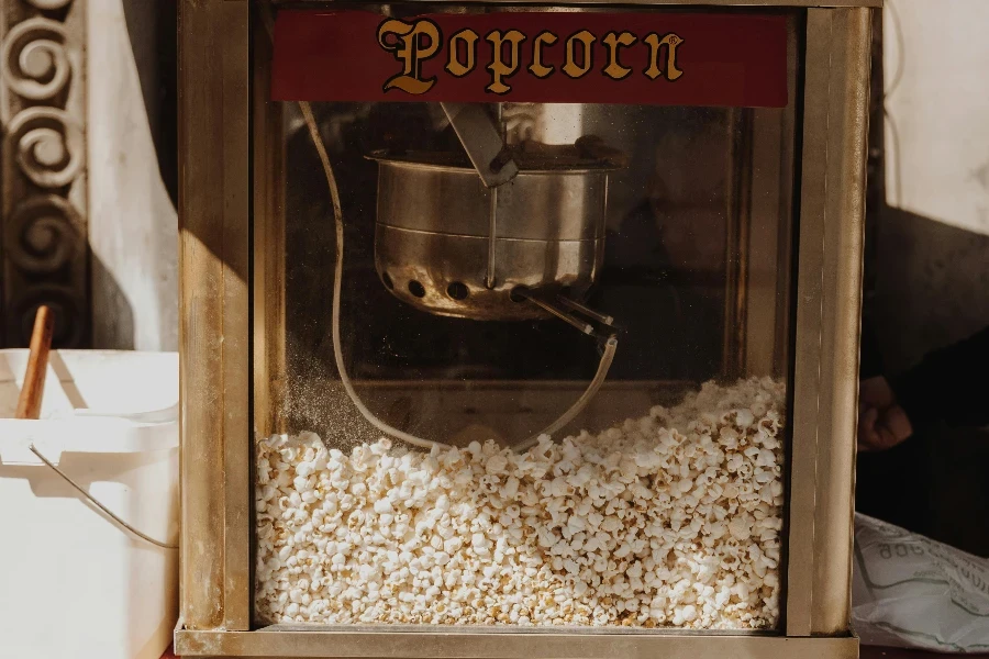 A Popcorn Machine with Glass Panel