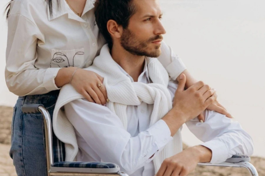 A Romantic Couple on the Beach