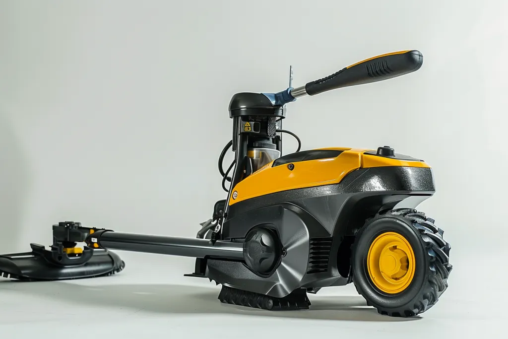 A black and yellow weed wacker