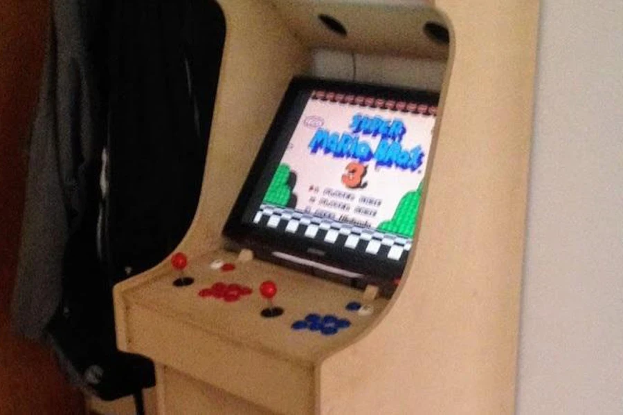 A cream arcade installed in a home