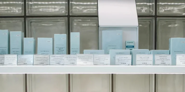 Beauty Products on Shelves
