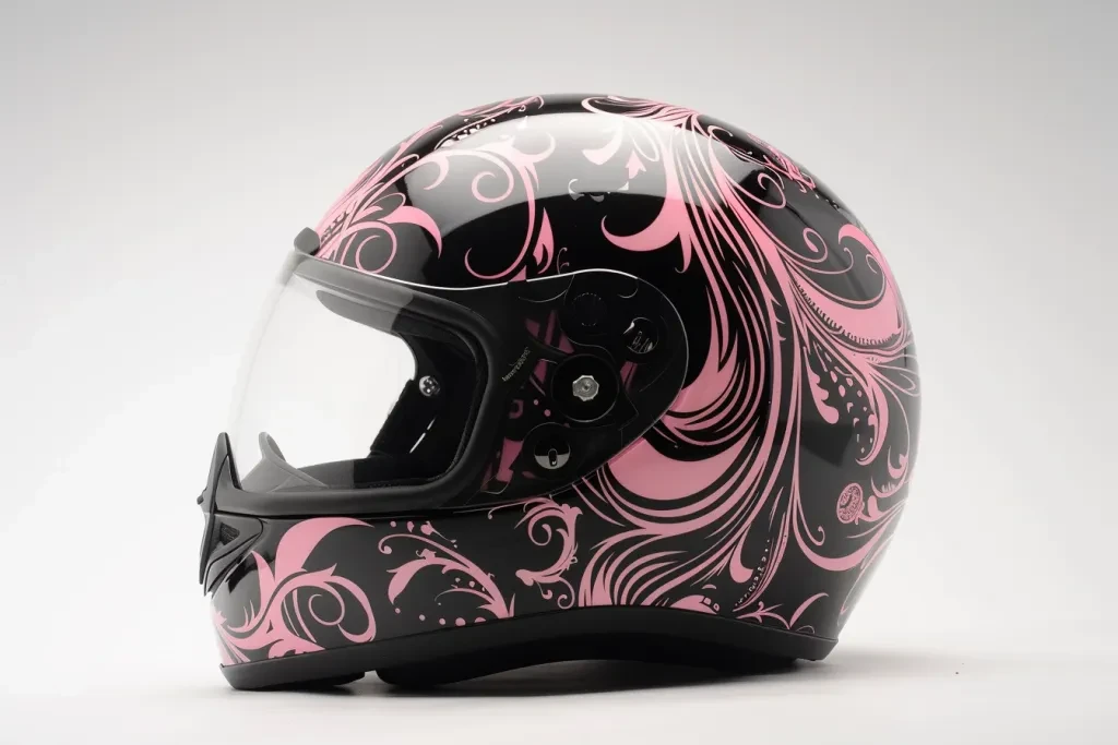 Bells women's pink and black half helmet