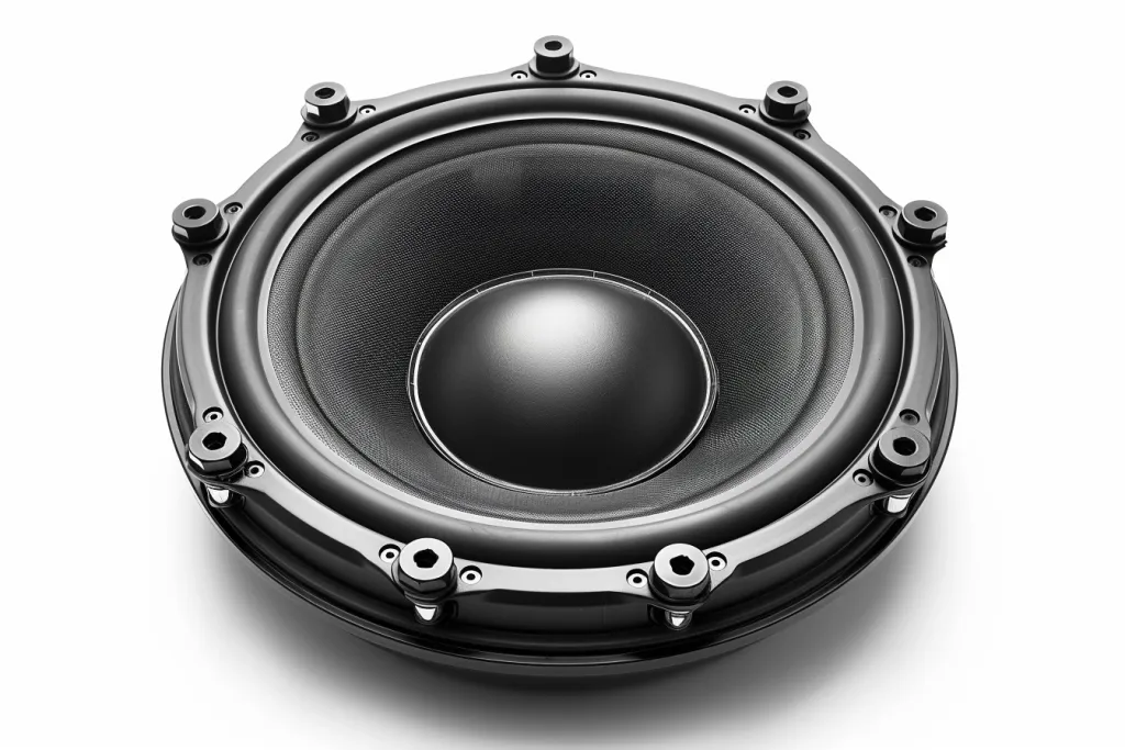 Big and thick subwoRetal speaker with black cone