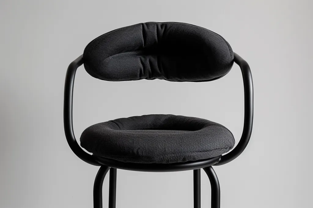 Black bun seat cushion for office chairs