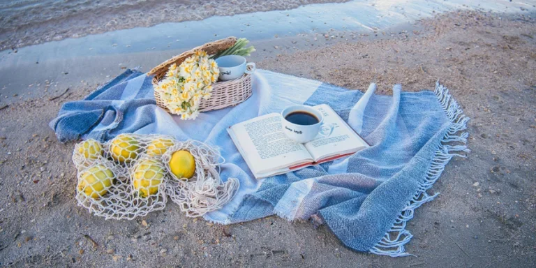 Book and Coffee on the Beach