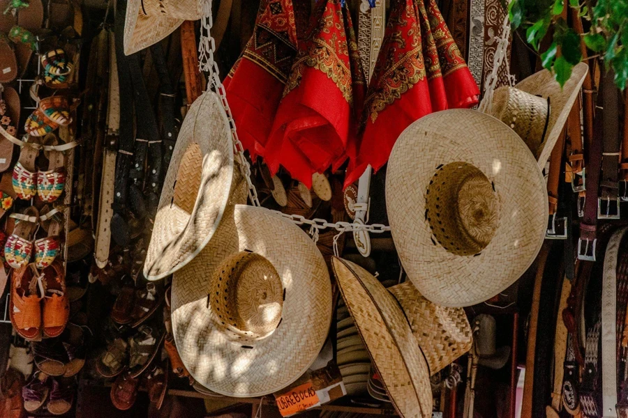 Brown Hats in Close Up Shots