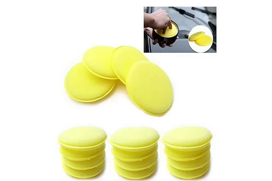 Car Care Waxing Polish Wax Foam Sponge Applicator Pads For Clean Cars Vehicle