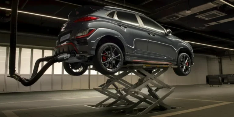 Car in an Auto Repair Shop