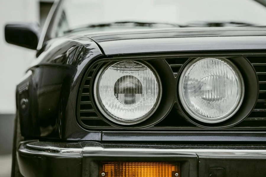 Close up of Black BMW E30