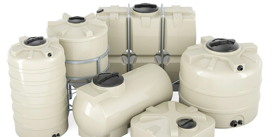 Different plastic tanks for water and other liquid