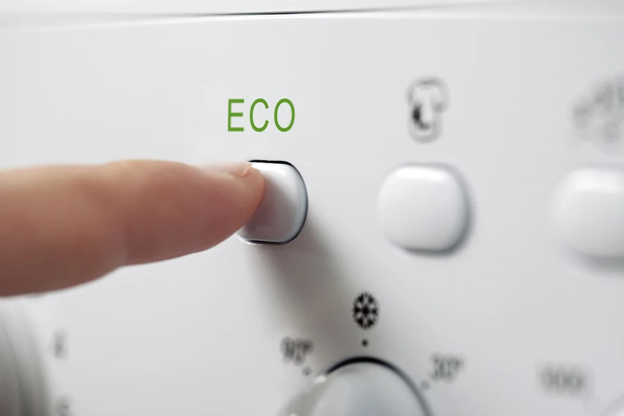 Eco button on a washing machine