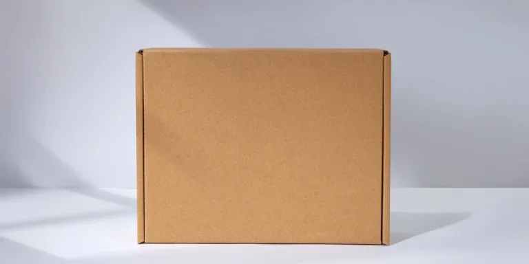 Empty cardboard Box with window shadow