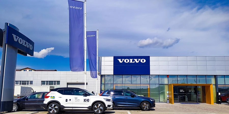 Exterior view of Volvo dealership