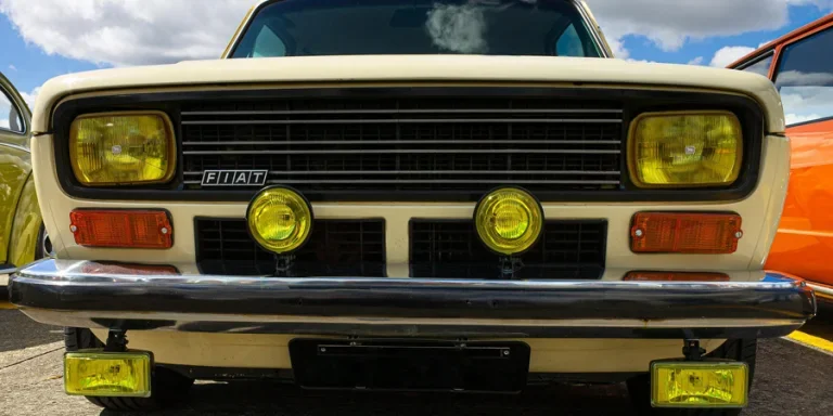 Front Grill of a Vintage Car