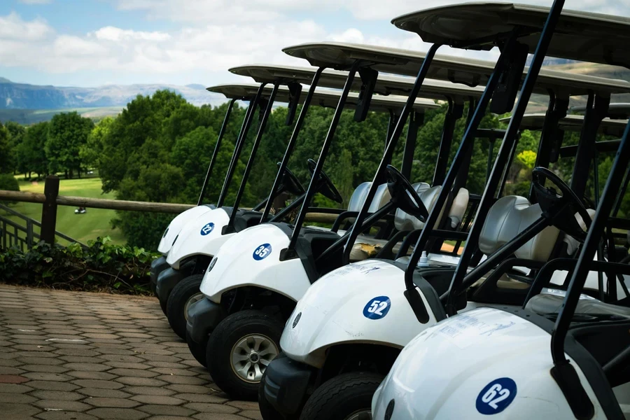 Golf Carts on Golf Course