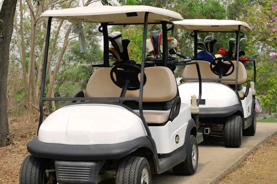 Golf cart or club car at golf course