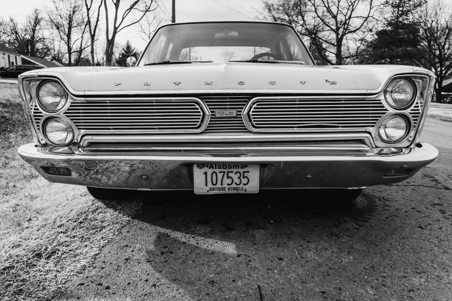 Grille and Front of a Vintage Car