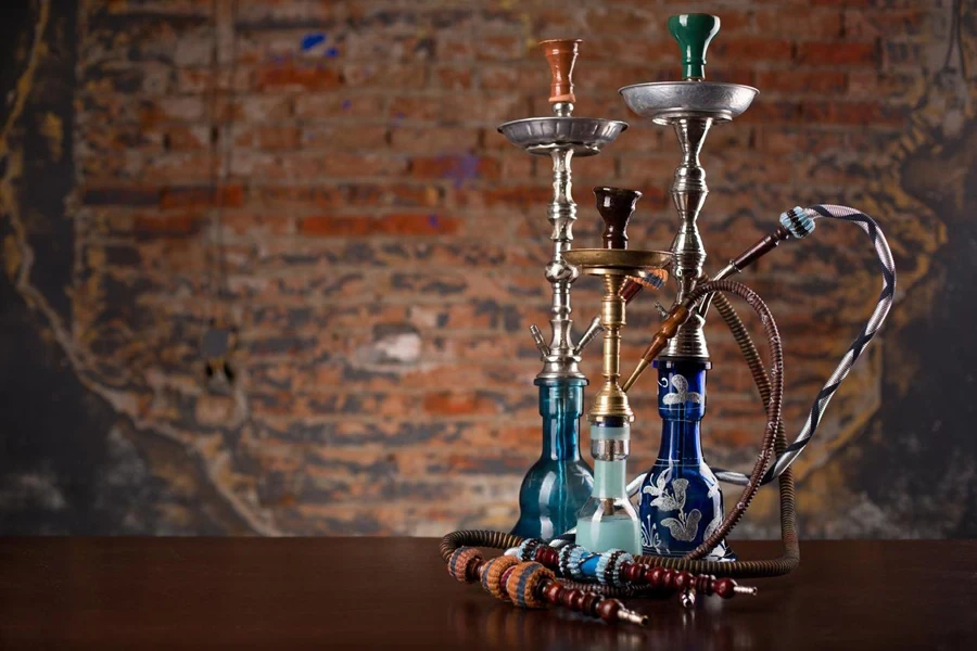 Group of eastern hookahs