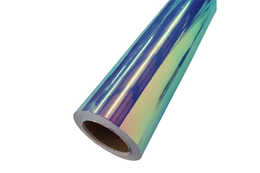 High Gloss Holographic Chrome Blue Color Shift Car Vinyl Wrap Rainbow Vinyl Wrap Film