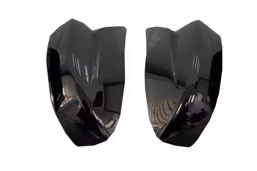 High Quality Black Glossy Rearview Mirror Cover with Cow Horn Style Suitable for Infiniti G37