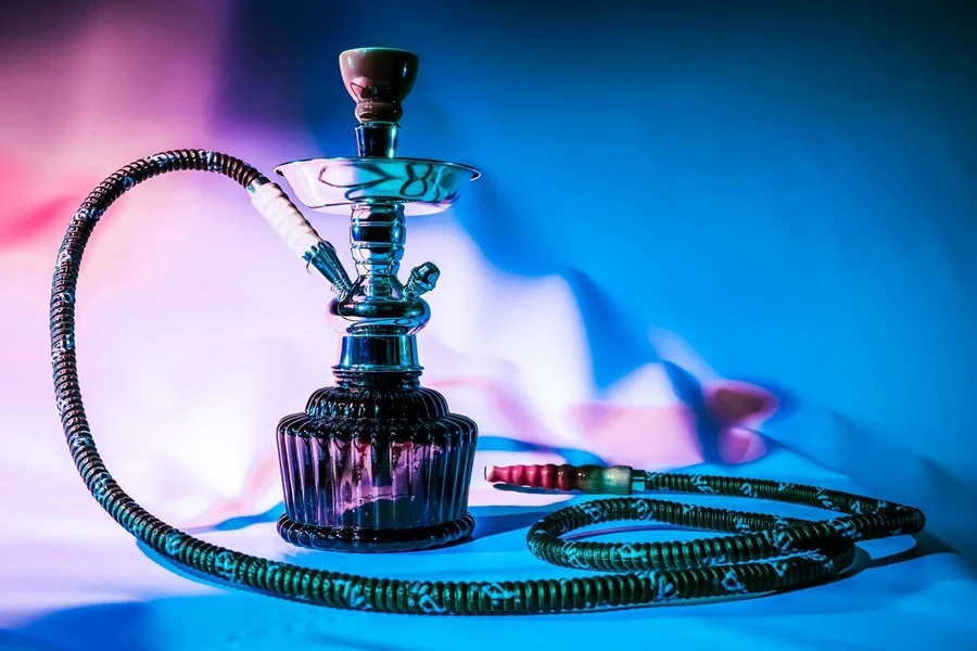 Hookah of metal, glass and ceramics