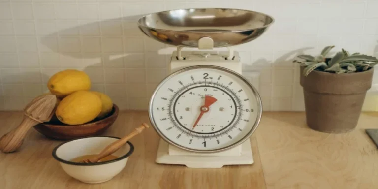 Kitchen Scale and Ingredients on Counter