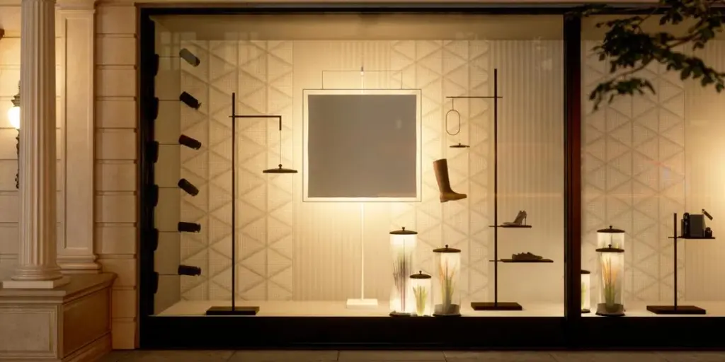 Luxury goods display window