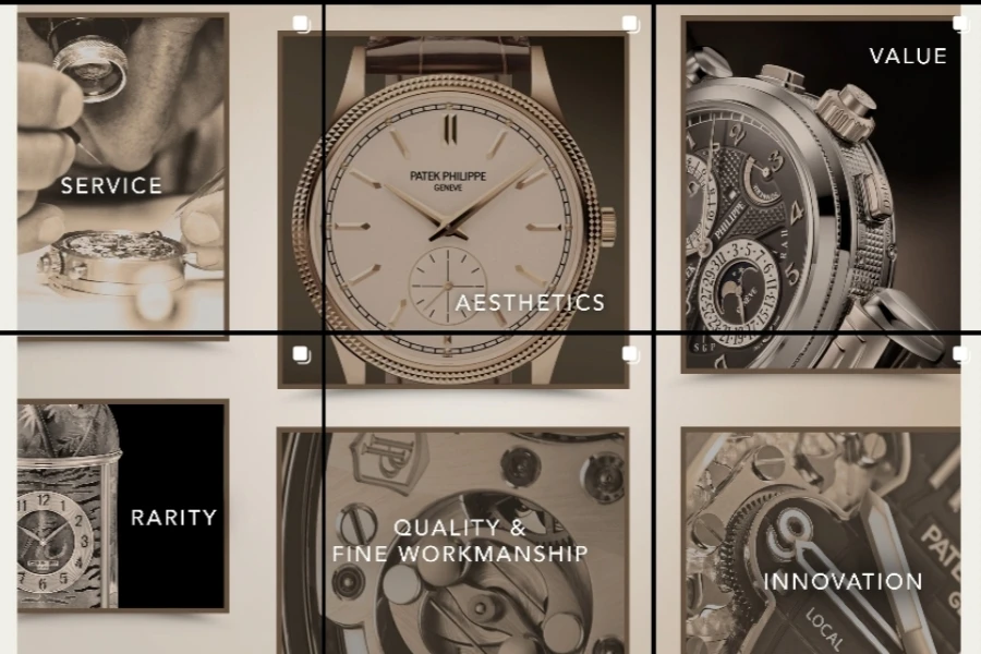 Luxury watch brand driving their narrative of craftsmanship and class through quality photography