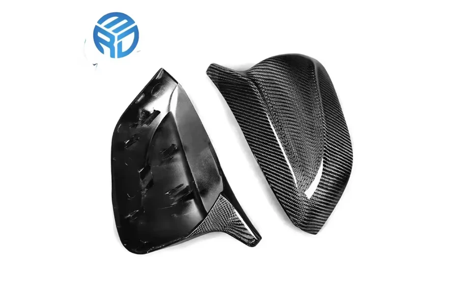 MRD For Infiniti Q50 Q60 V2 M Style Carbon Fiber Car Rearview Mirror Cover Mirror Caps Carbon Fiber Accessories Black Honeycomb