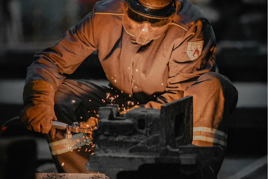 Man Doing Metal Works