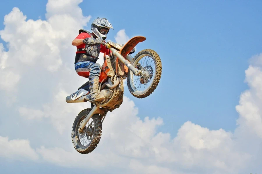 Man On A Motocross Dirt Bike