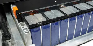 Model of electric car lithium battery pack inside