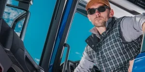 Modern Semi Truck Driver