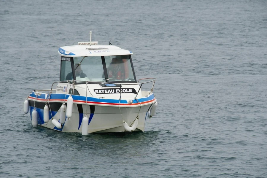 Motorboat in a Bay