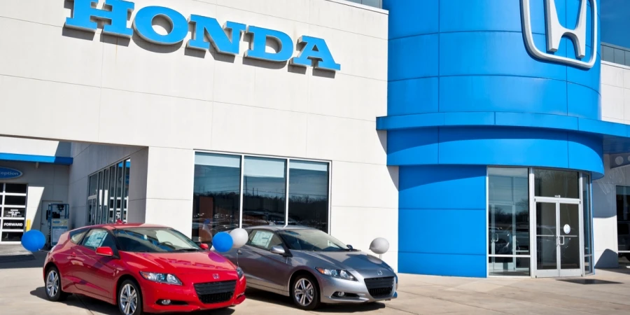 New hybrid Vehicles On Display At Honda Dealership