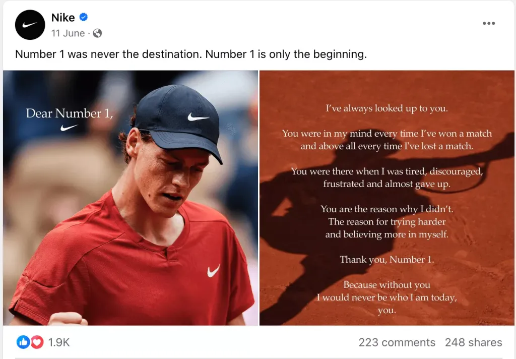 How to market your business: social media marketing example from Nike