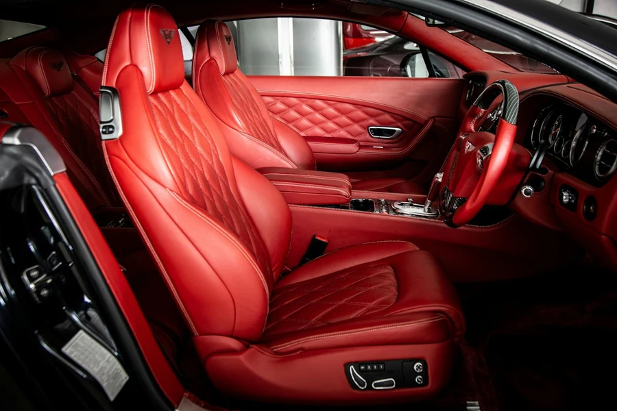 Photo of Red Leather Car Seat
