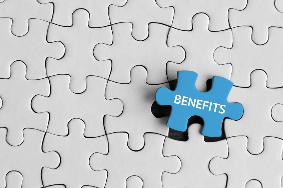 Puzzle pieces with word ‘Benefits’