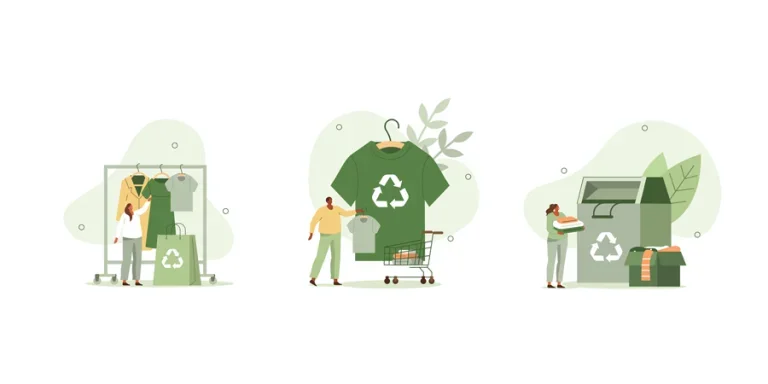 Recycle and sustainable fashion concept