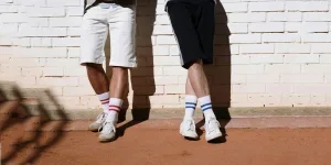 Retro Tennis Socks with Stripes