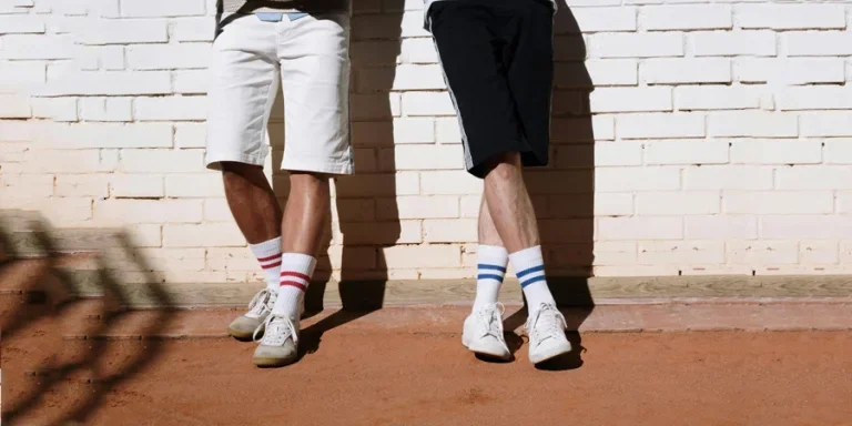 Retro Tennis Socks with Stripes