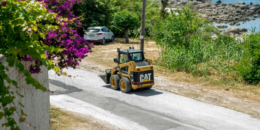 Skid-steer Loader on Seaside Street